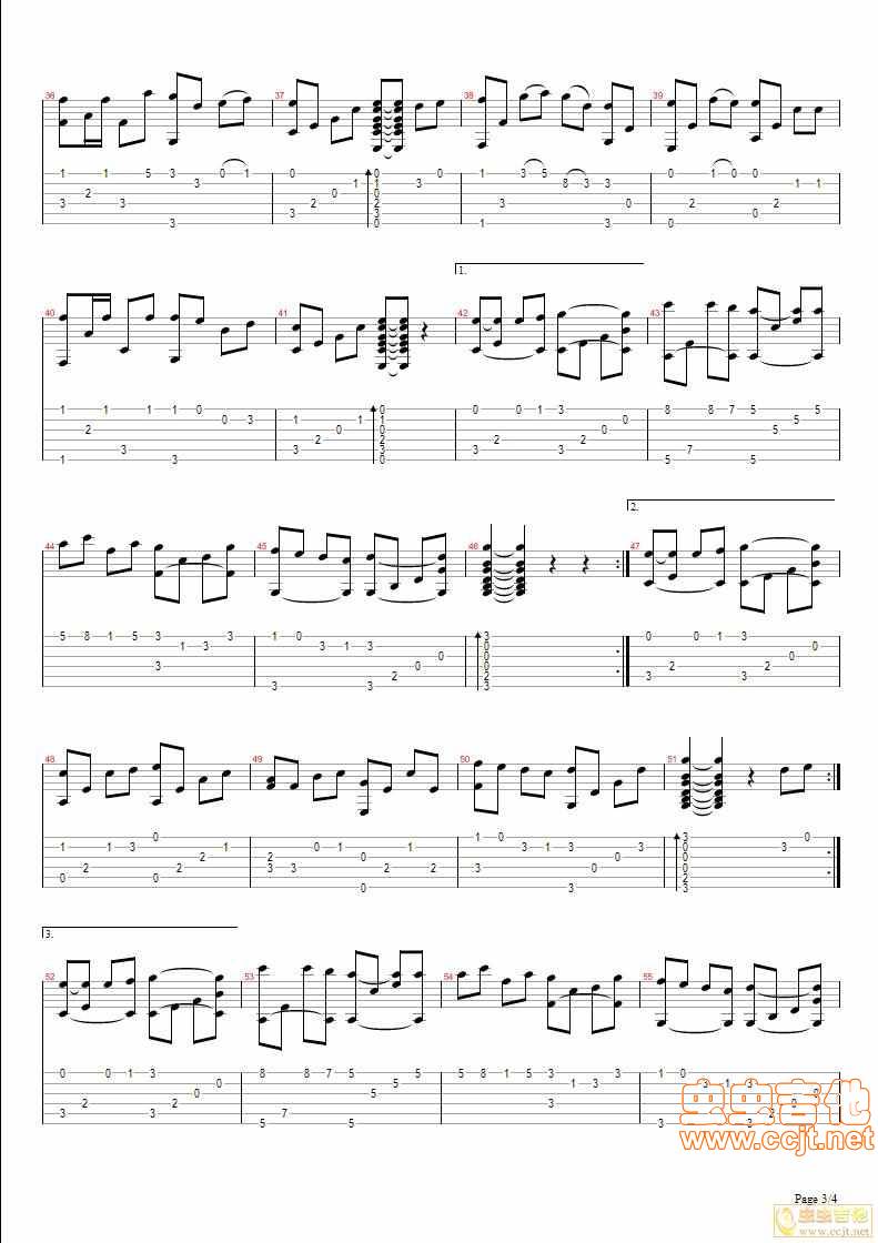 微笑着坚强吉他谱 