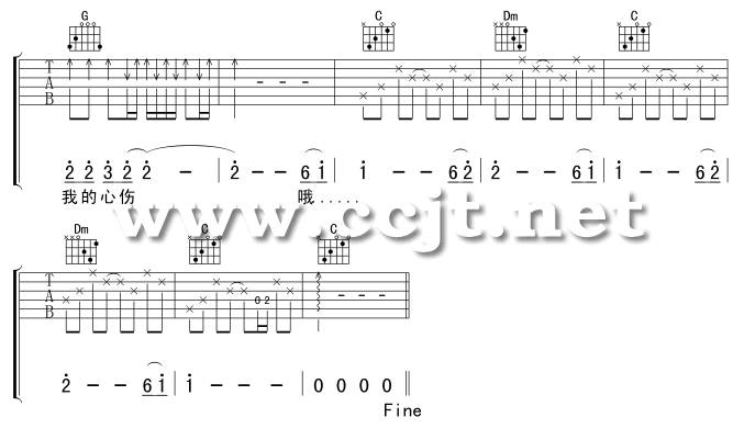 迷乡(在他乡)吉他谱 
