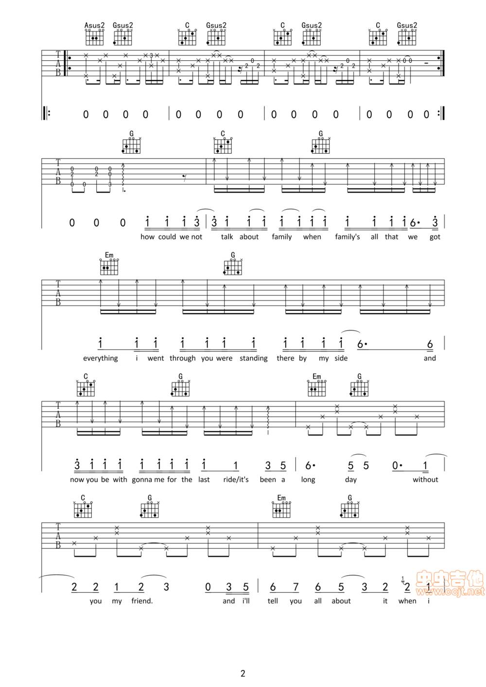 see you again吉他谱