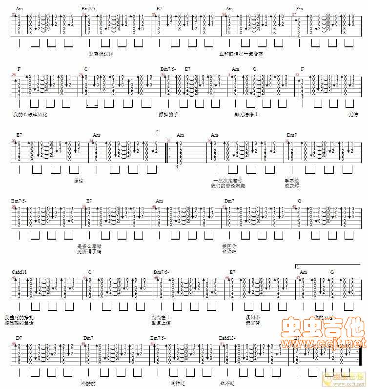 无法原谅吉他谱
