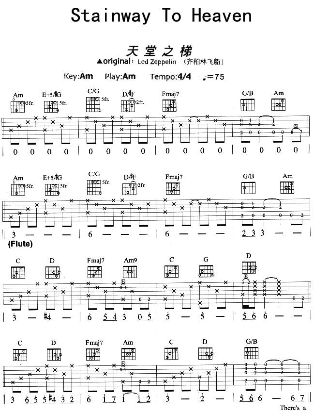 Stainway To Heaven吉他谱
