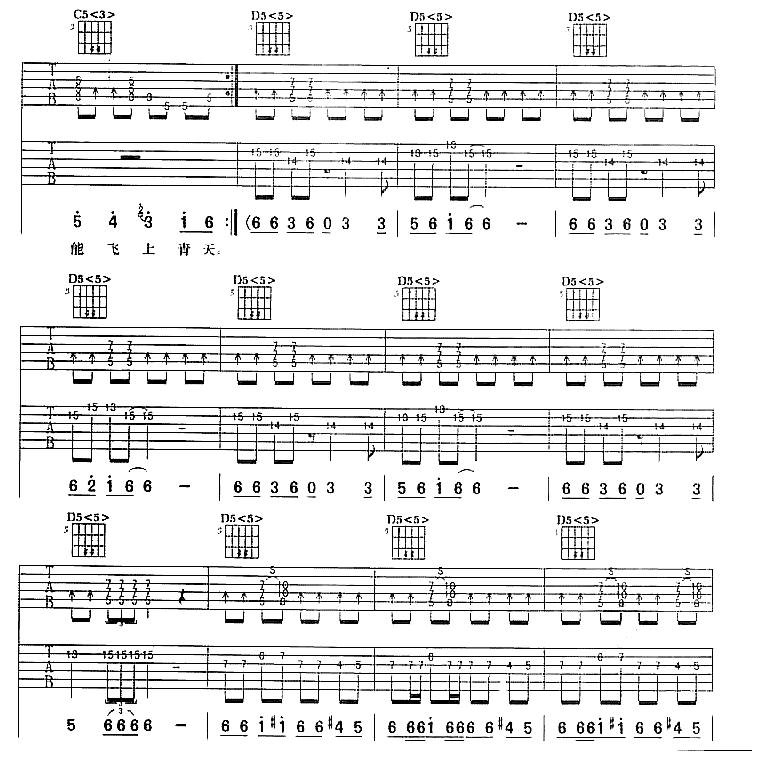 看我七十二变吉他谱