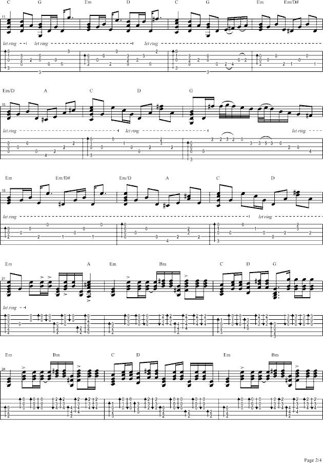 秋天不回来吉他谱