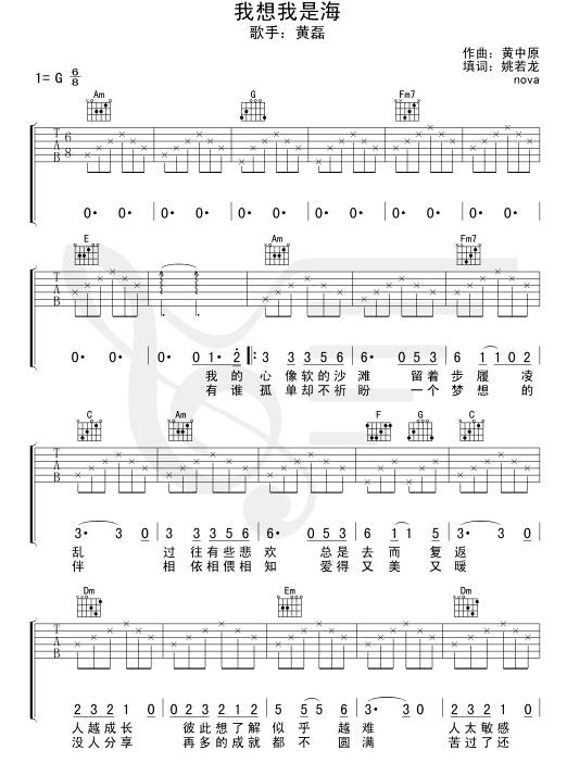 我想我是海吉他谱