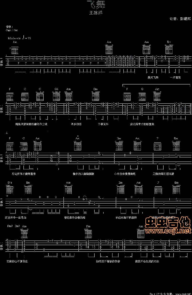 飞舞—王冰洋吉他谱