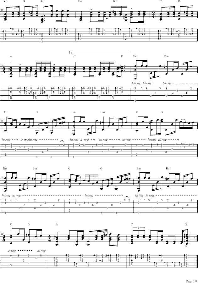 秋天不回来吉他谱