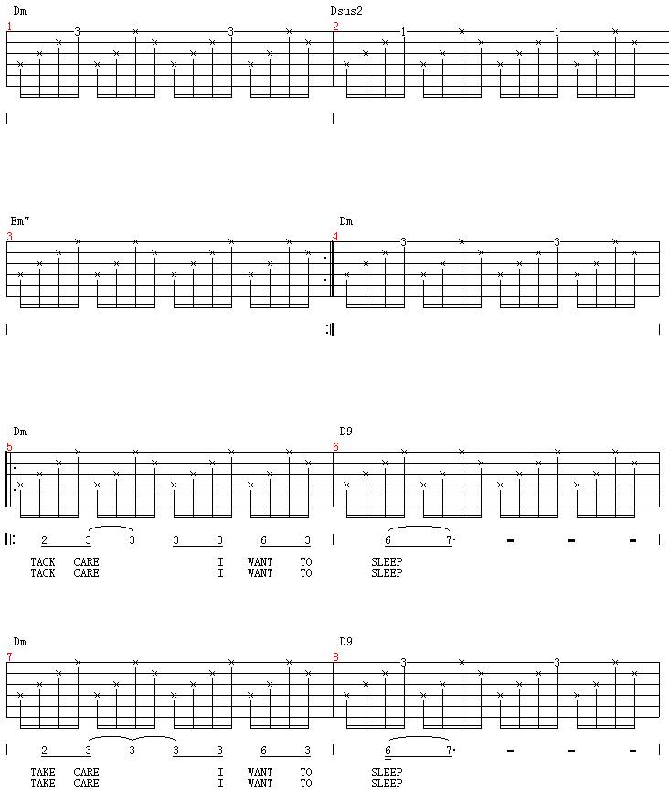 TAKE CARE吉他谱