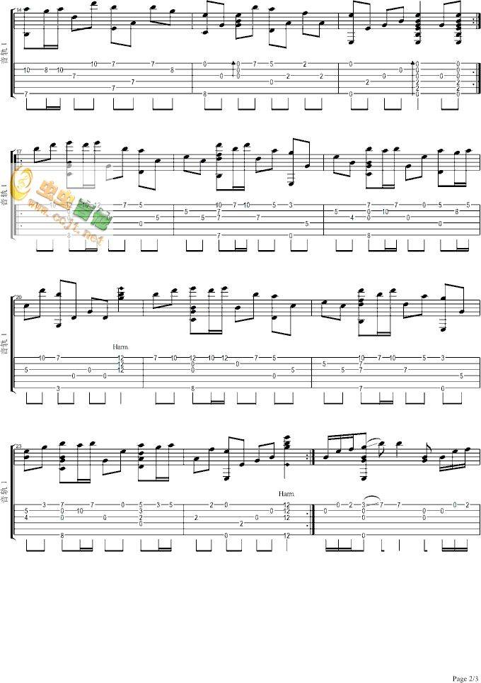 天使的翅膀吉他谱