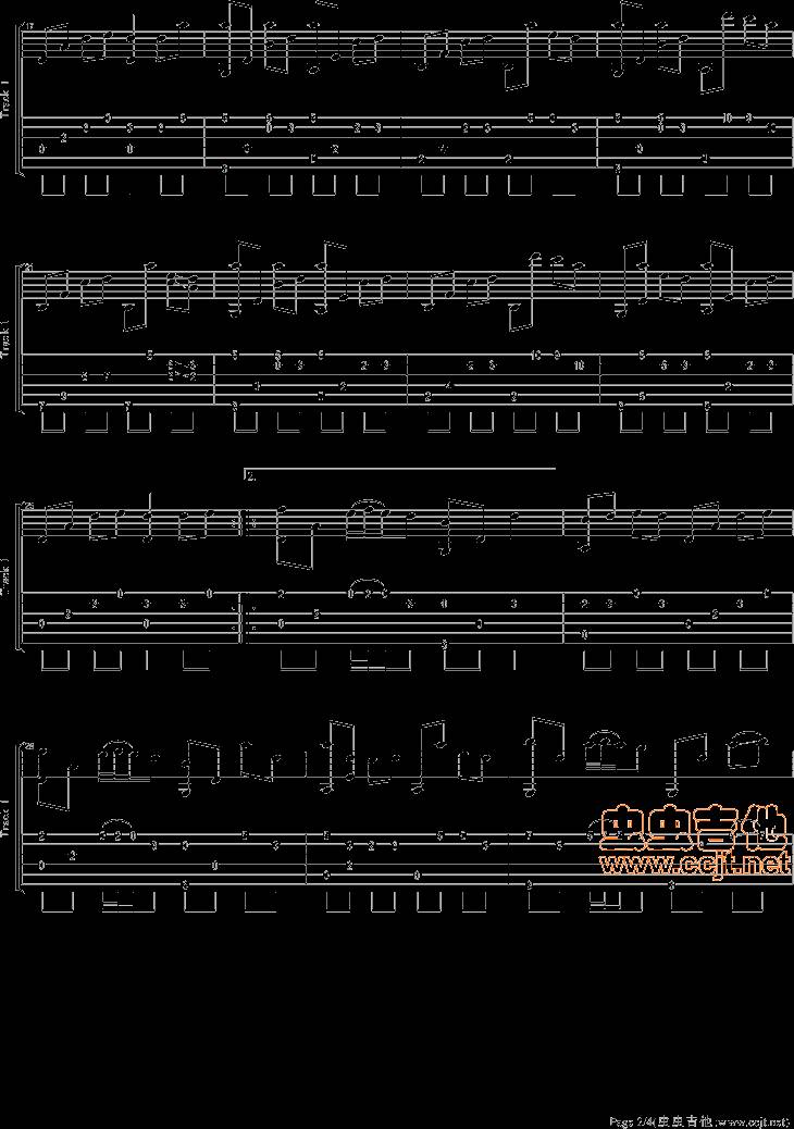 流行的云吉他谱