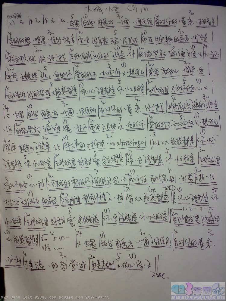 王力宏-大城小爱吉他谱 