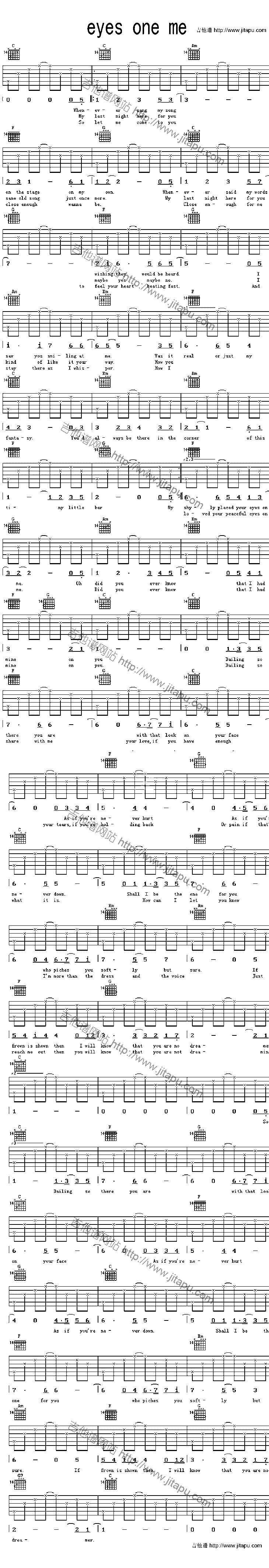 Eyes-One-Me吉他谱 