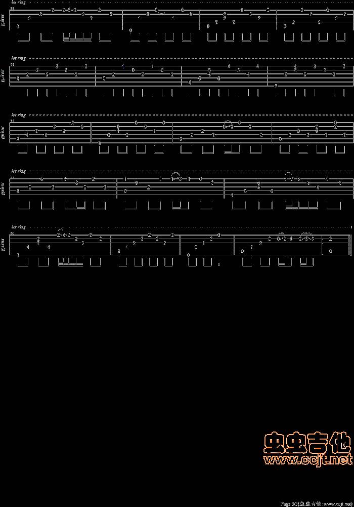 雨下一整晚吉他谱 