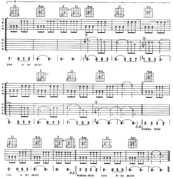 哭个痛快吉他谱 