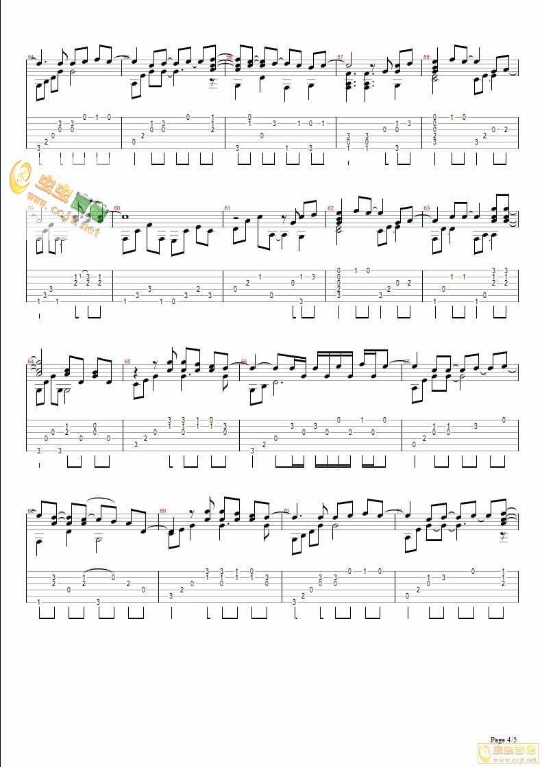 right here waiting吉他谱 