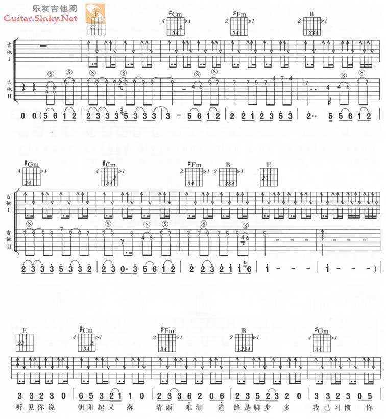 突然的自我(完美版)吉他谱 