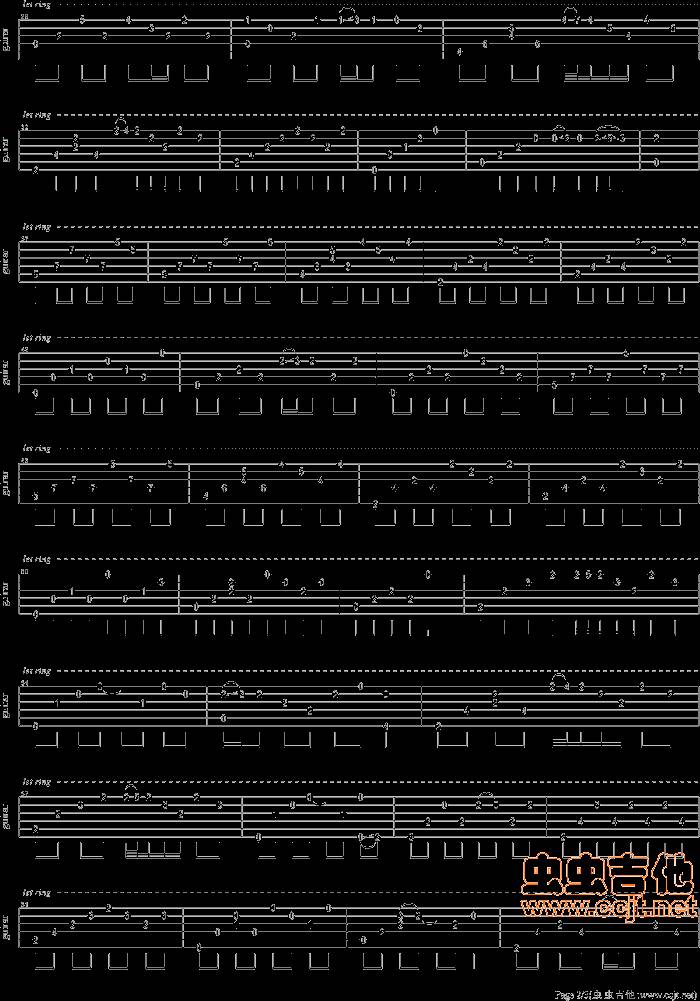 雨下一整晚吉他谱