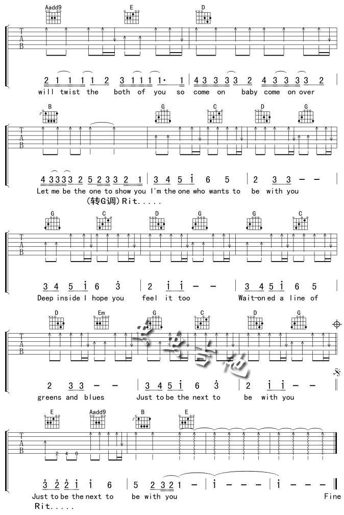 To Be With You吉他谱 