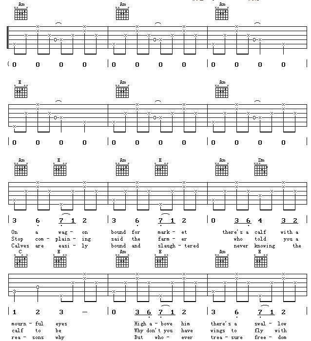 Donna Donna吉他谱