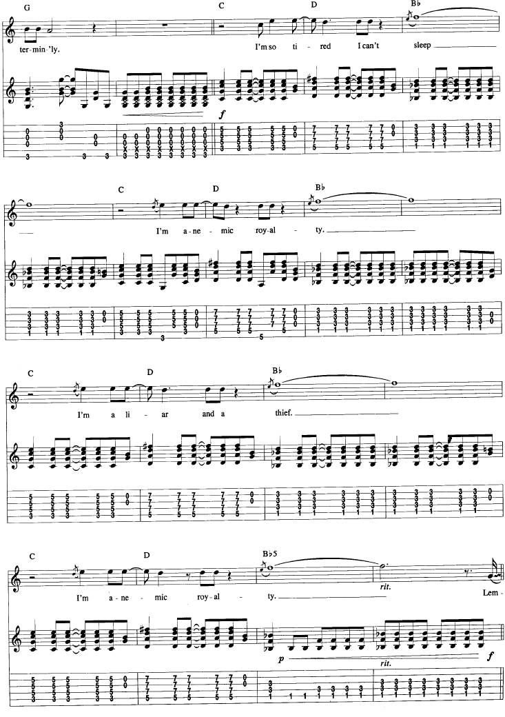 Penny Royal Tea吉他谱