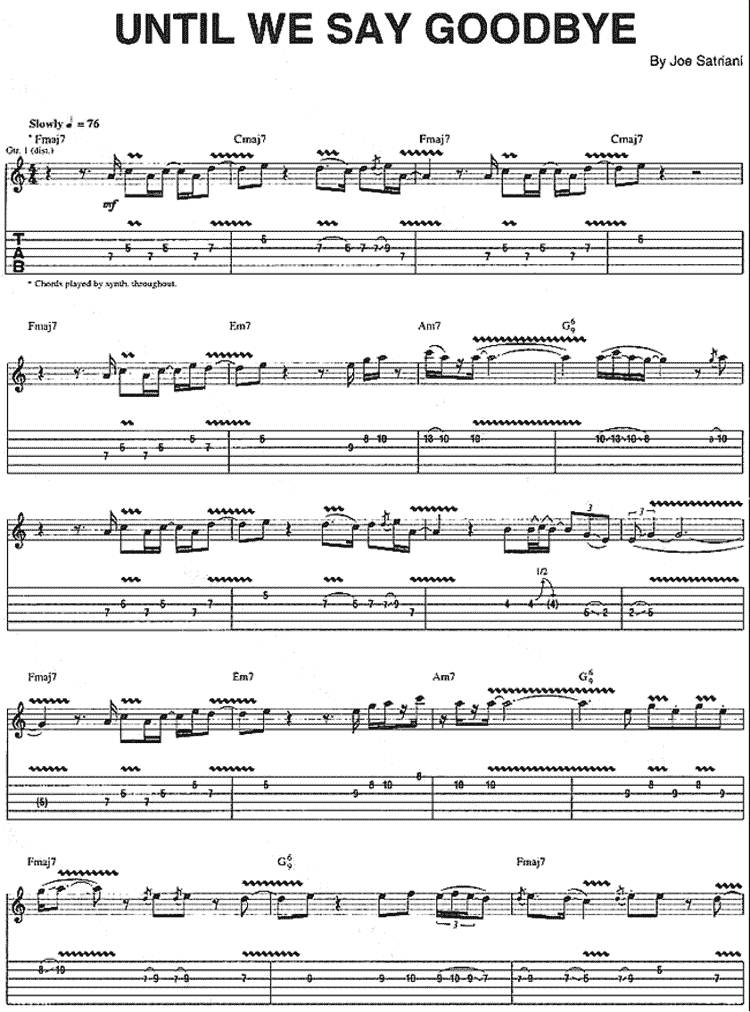 Until We Say Goodbye吉他谱