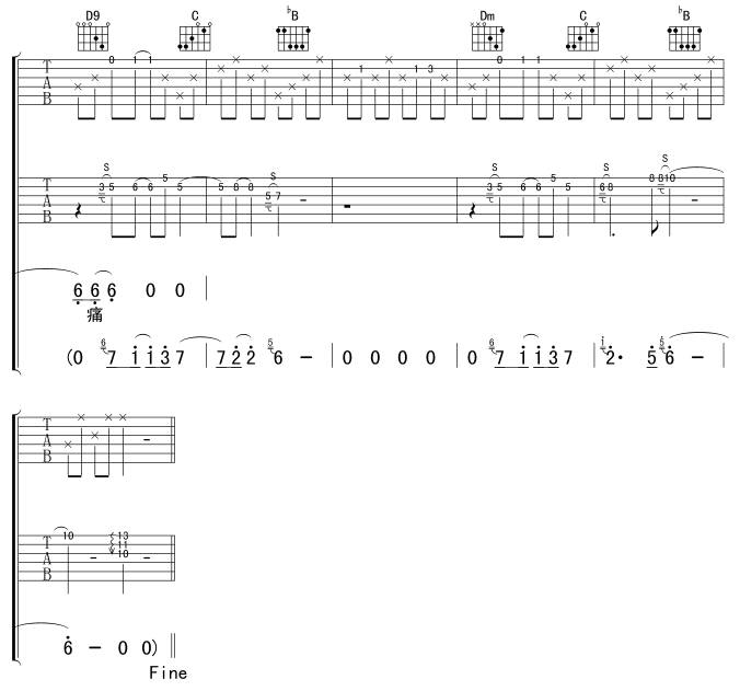 烟雨蒙蒙吉他谱 