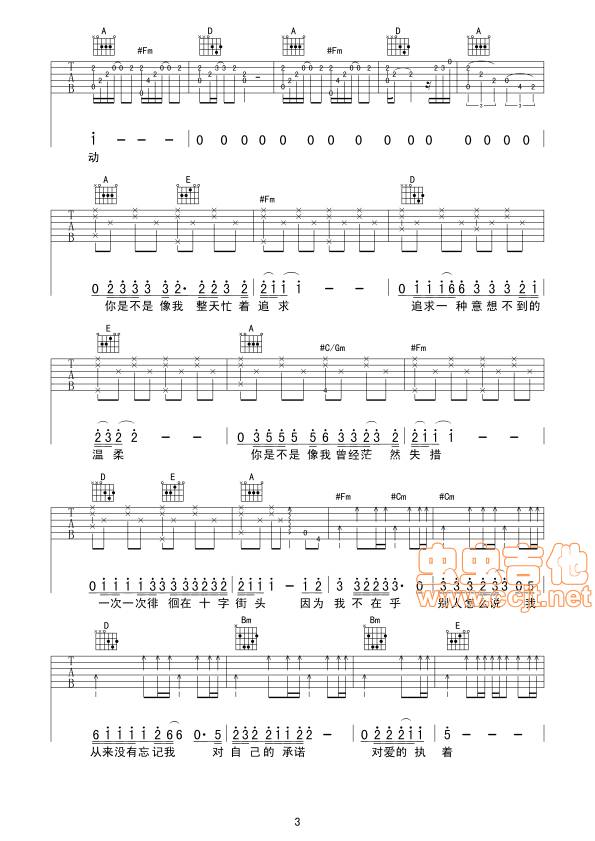 我的未来不是梦吉他谱