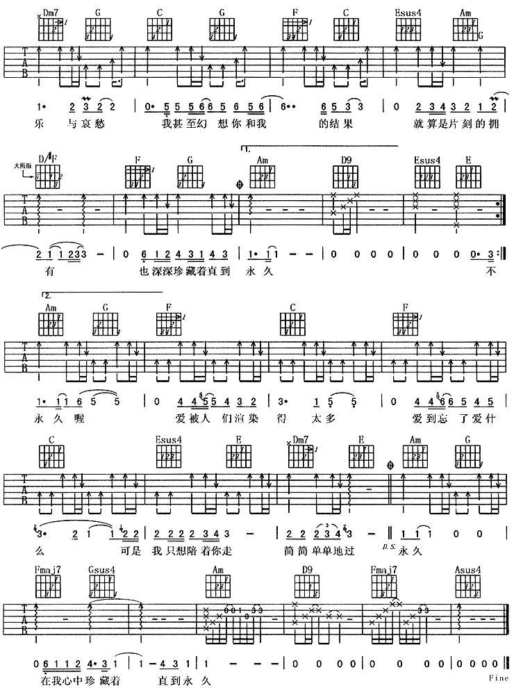 幻想 (阿杜)吉他谱 