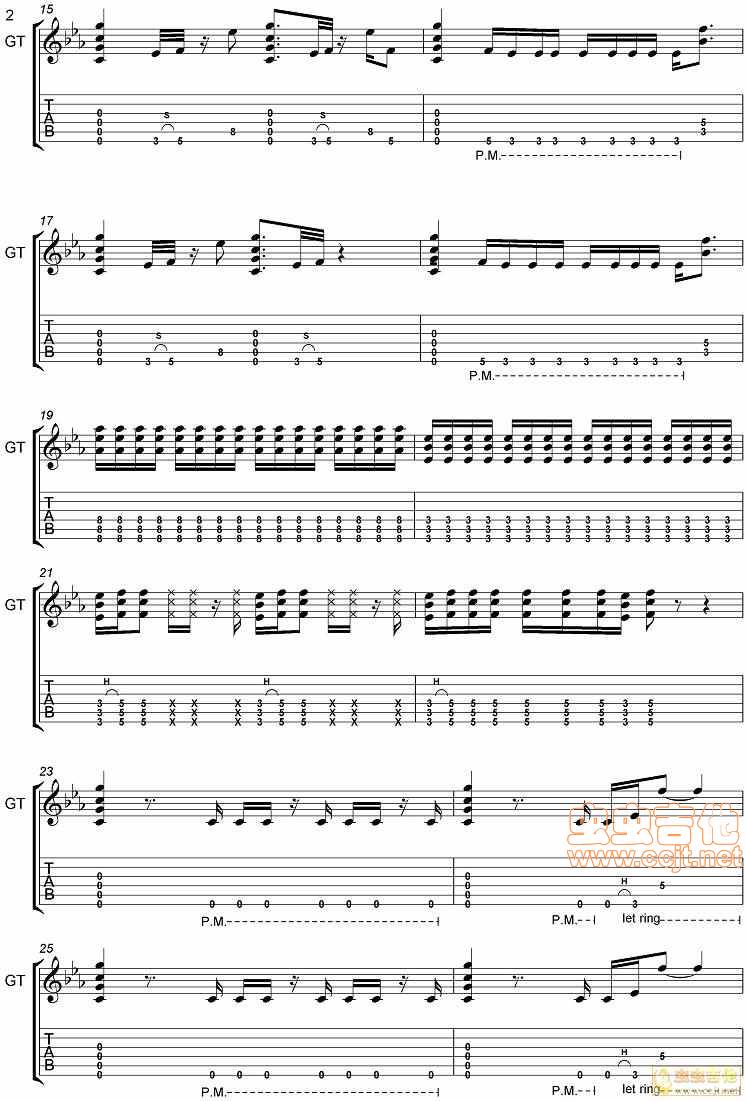 throw yourself away吉他谱