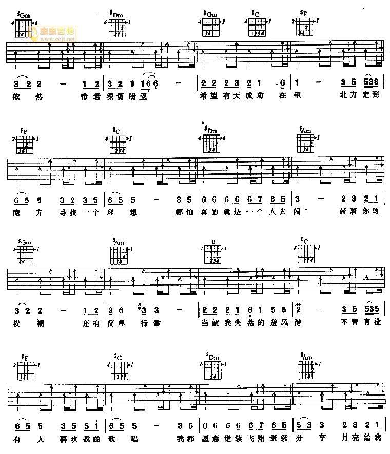 有梦的人吉他谱