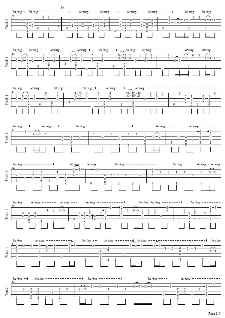 情非得已(独奏)吉他谱