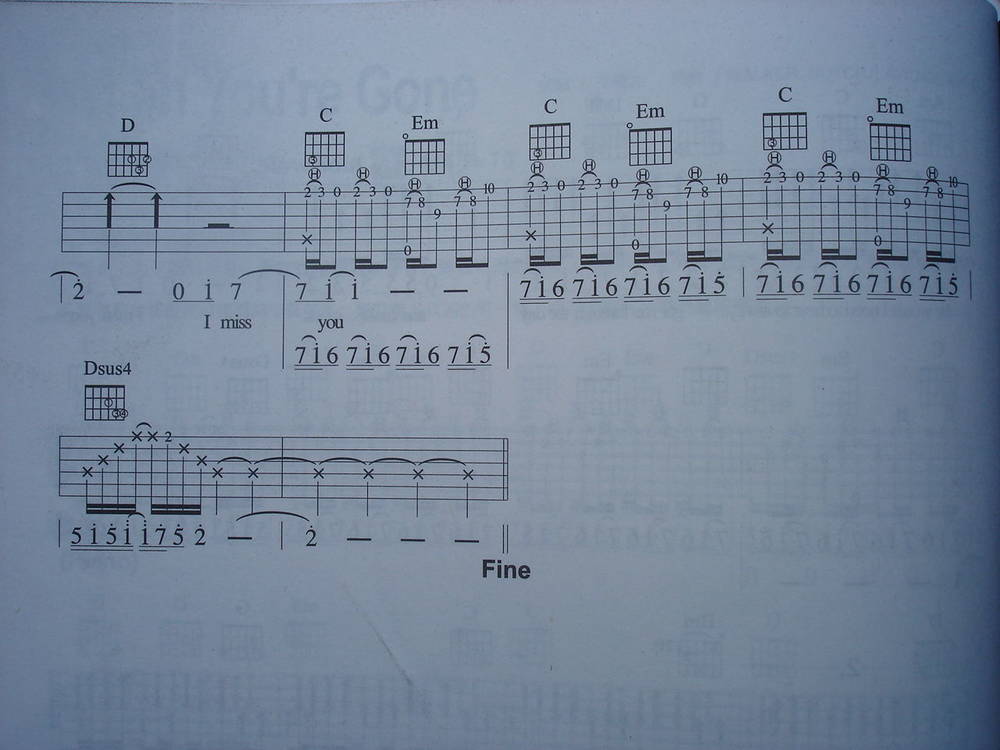 when you’er gone吉他谱 