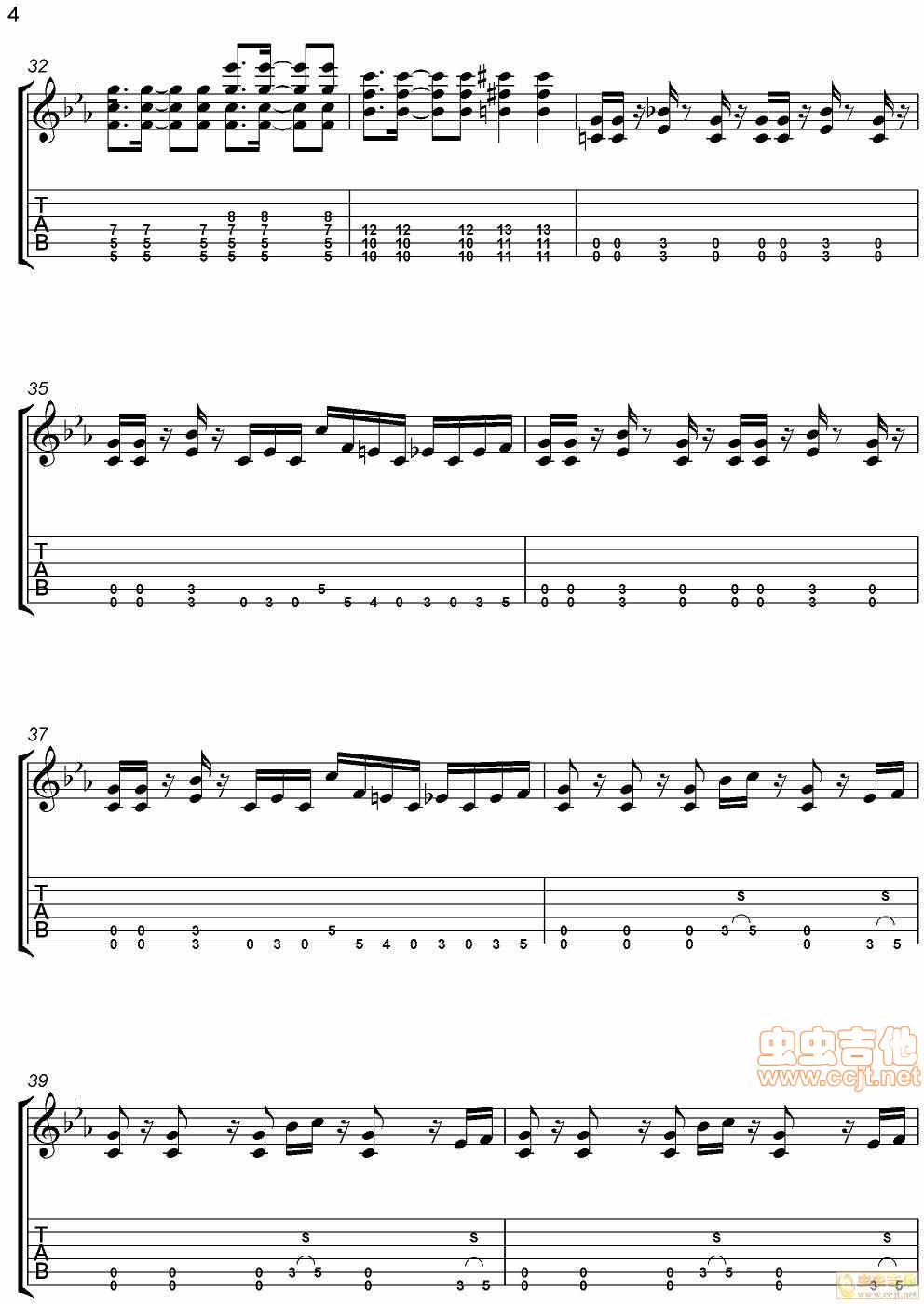 because of you吉他谱 