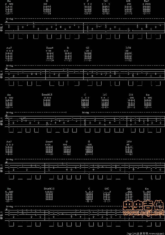 越长大越孤单吉他谱