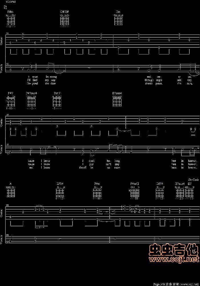 tears in heaven吉他谱