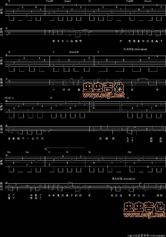 傻子的约定吉他谱