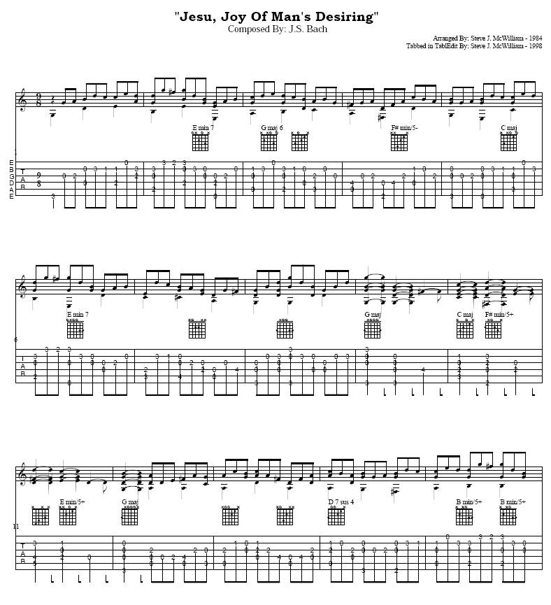 Jesu, Joy of Man's Desiring吉他谱