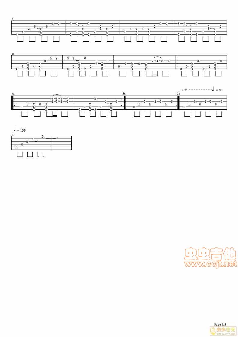 Time travel吉他谱 