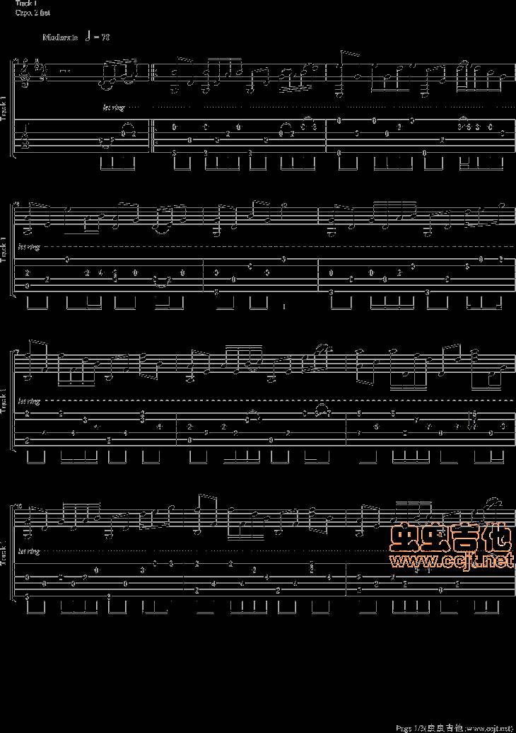 千千閦歌吉他谱