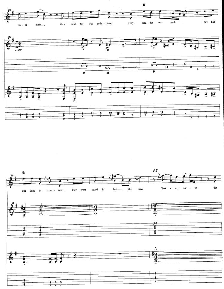 Life In The Fast Lane吉他谱 