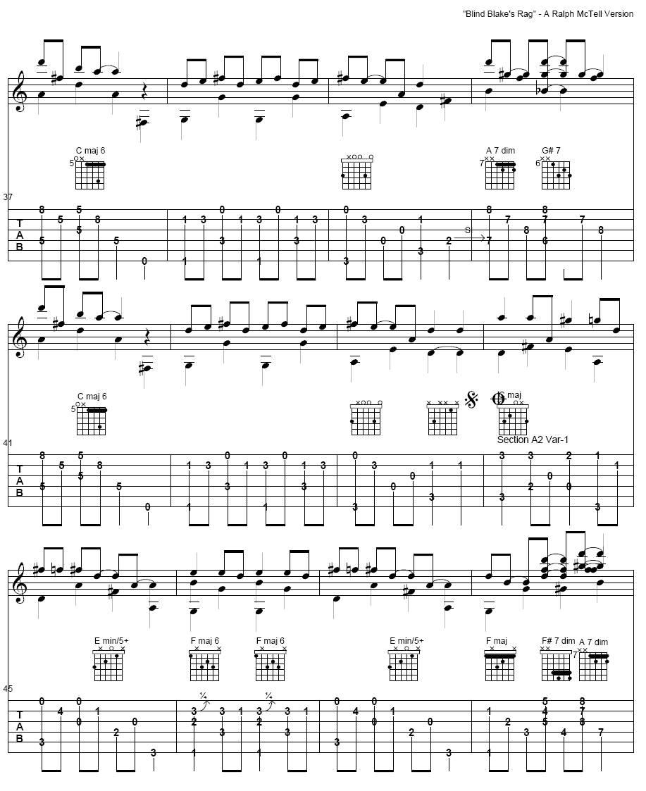 Blind Blake's Rag吉他谱 