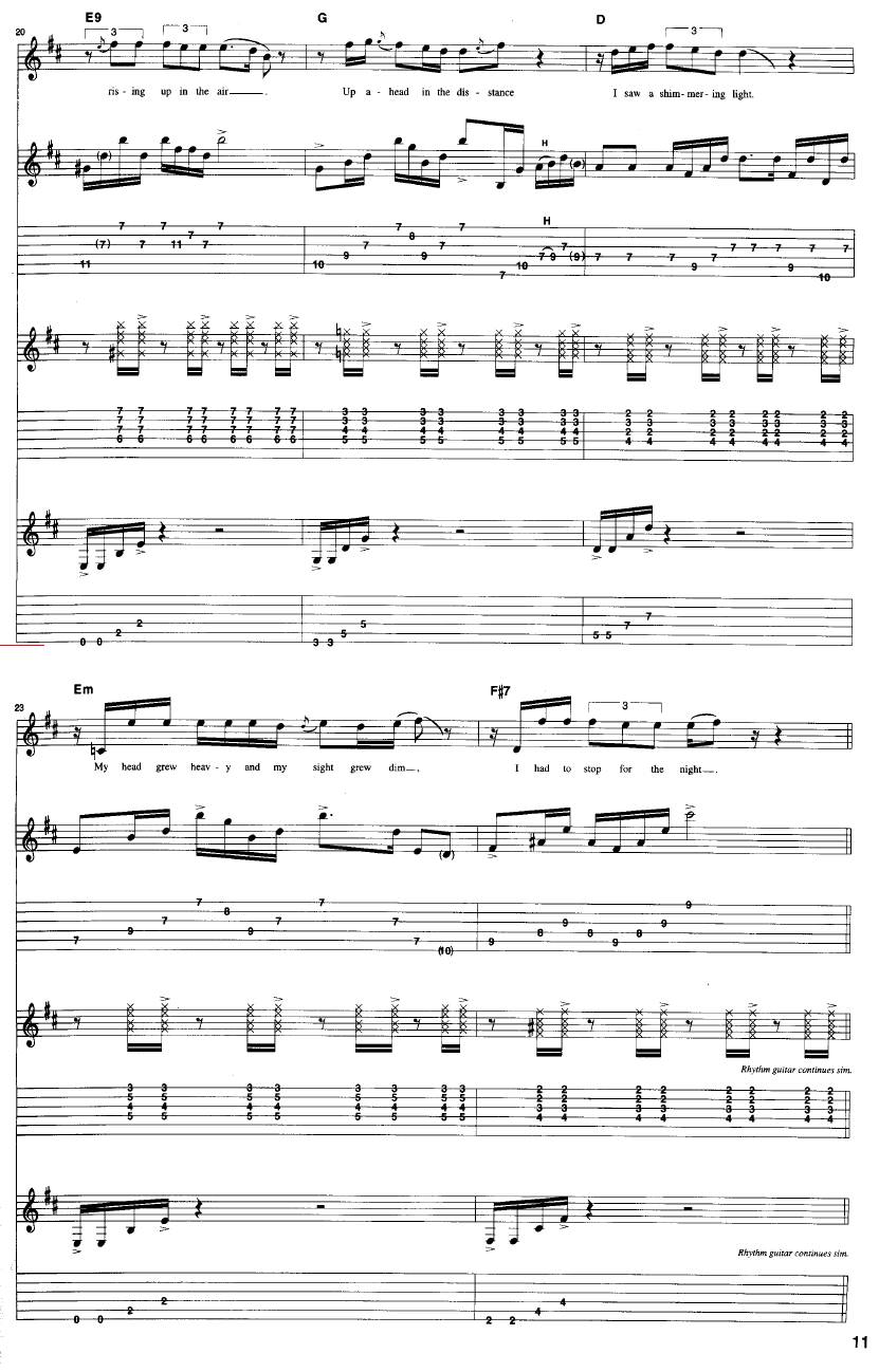 Hotel Californi吉他谱