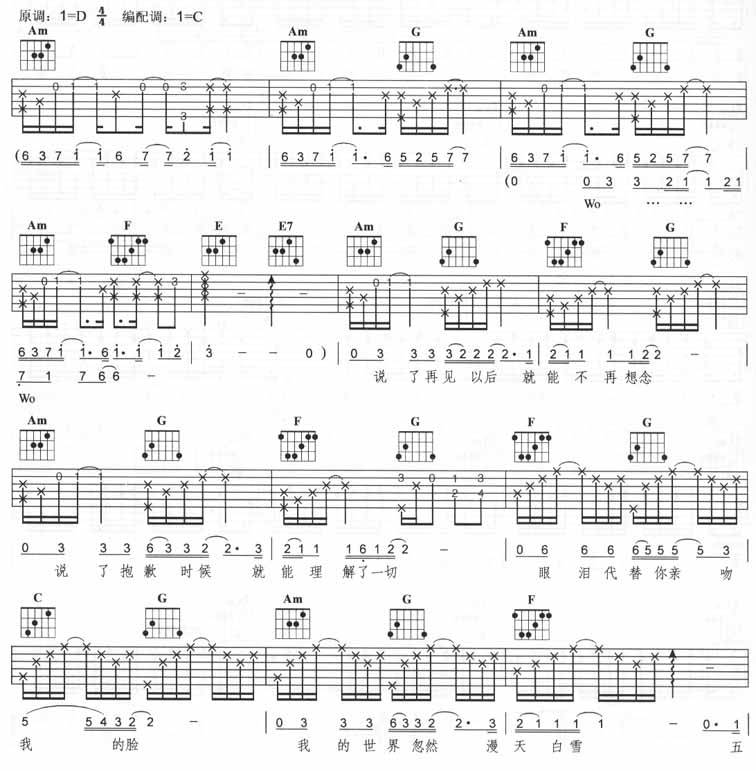 7月7日晴吉他谱