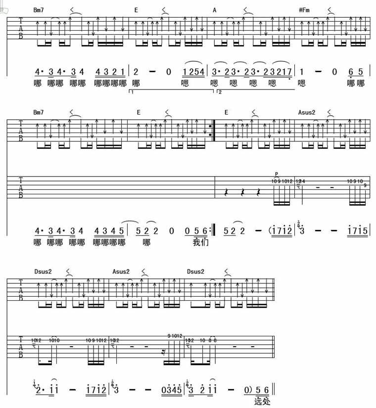 风吹麦浪吉他谱 