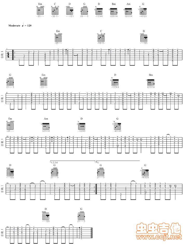 罗大佑  童年吉他谱 