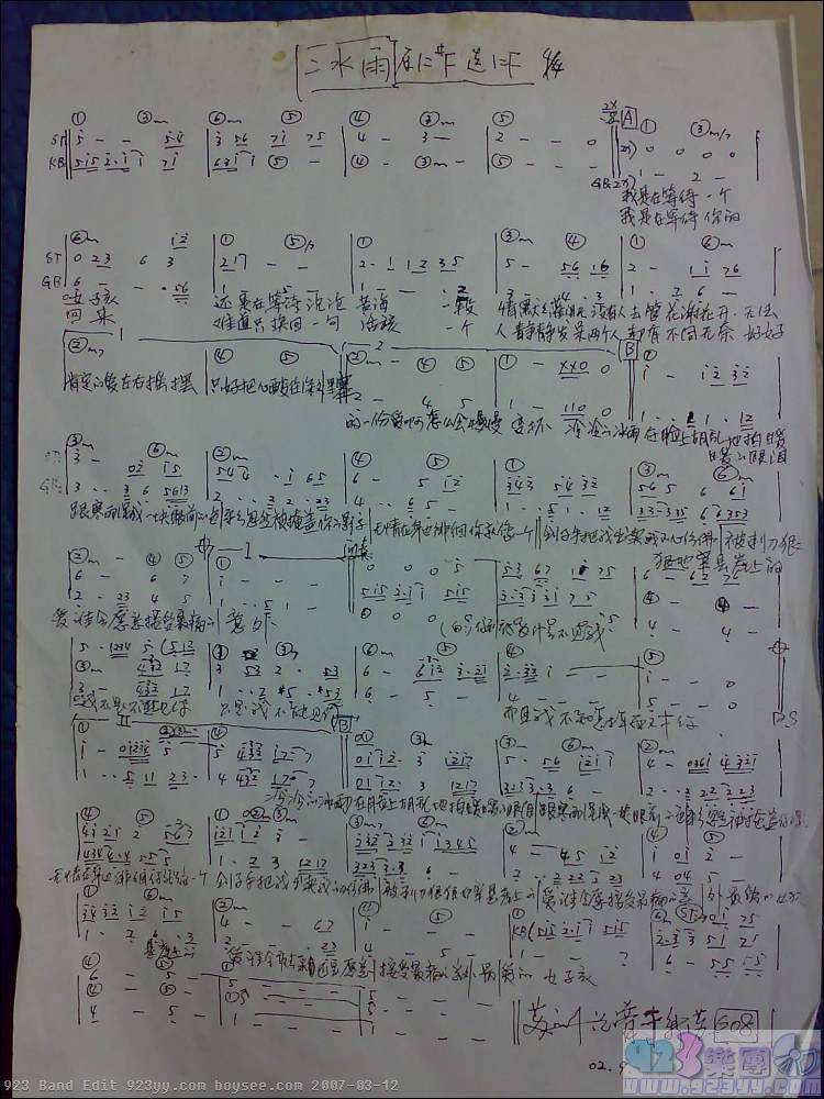 刘德华-冰雨吉他谱 