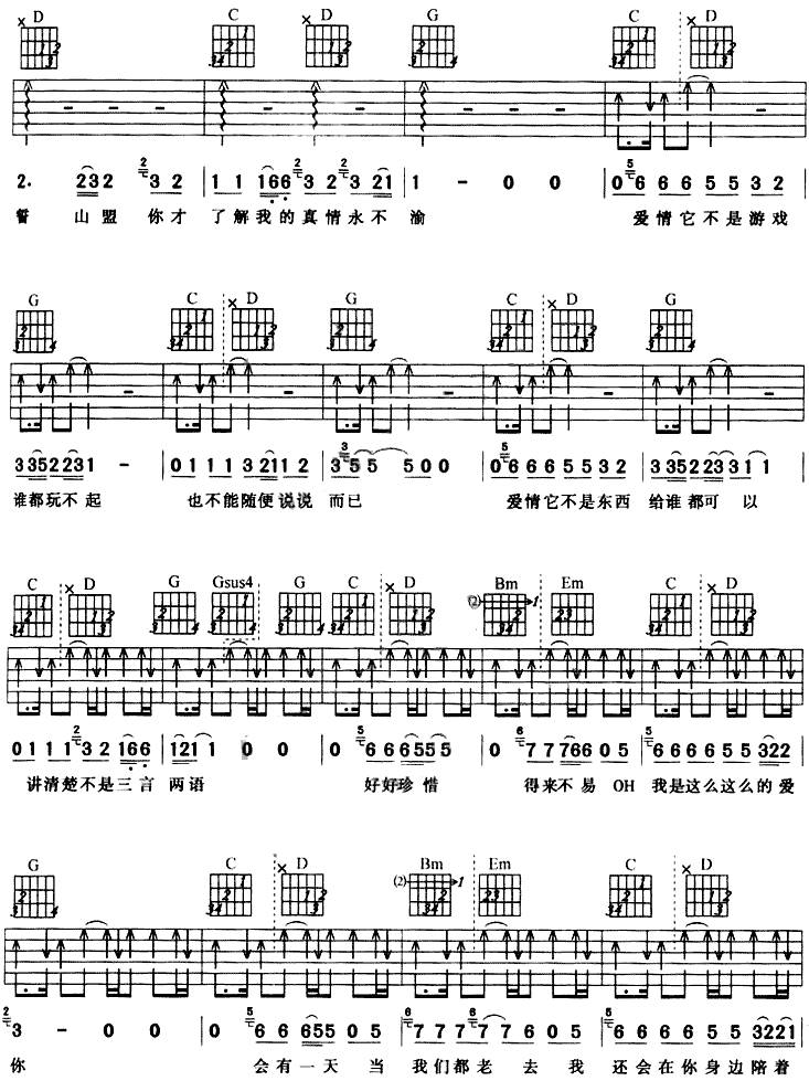 珍惜 (任贤齐)吉他谱