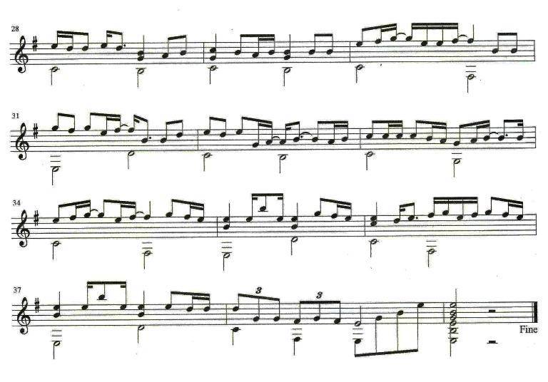 有一种爱叫做放手吉他独奏谱（五线谱）吉他谱 