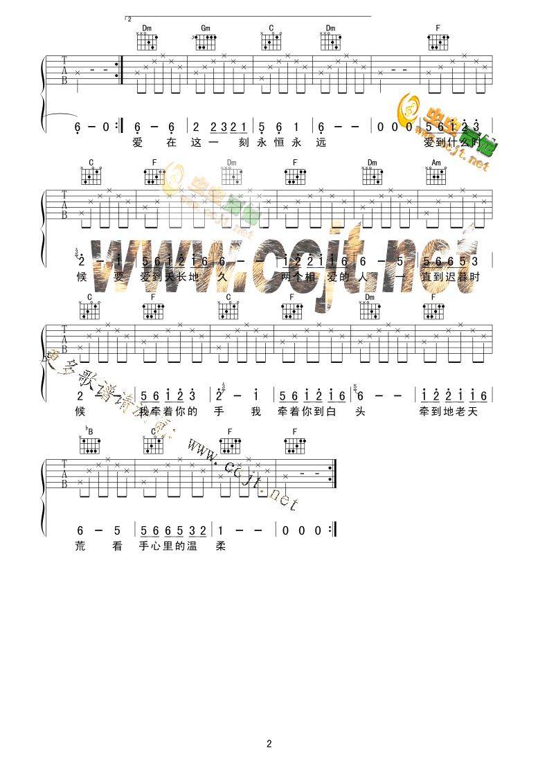 手心里的温柔-撕雨版吉他谱 
