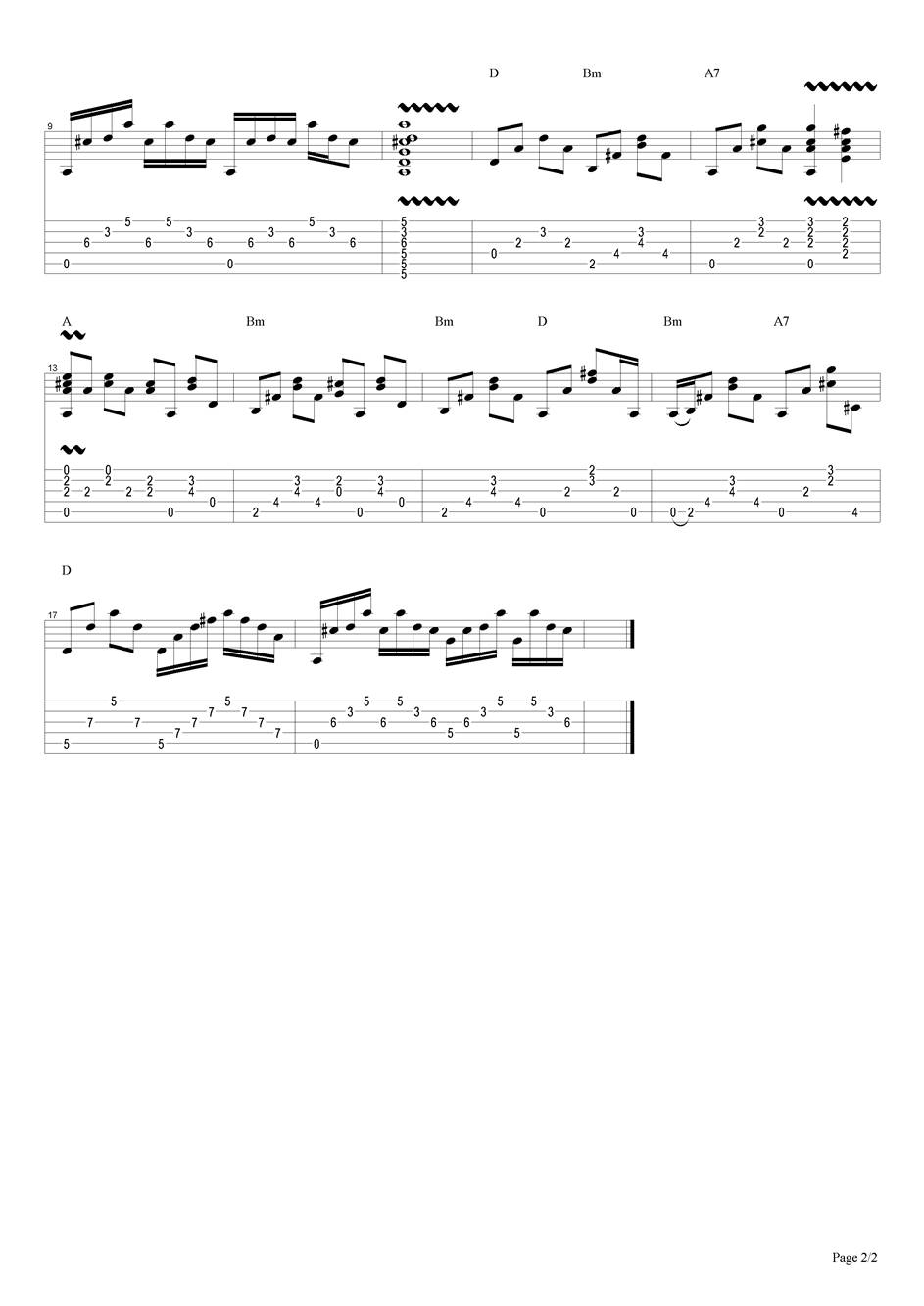 等待着你吉他谱 