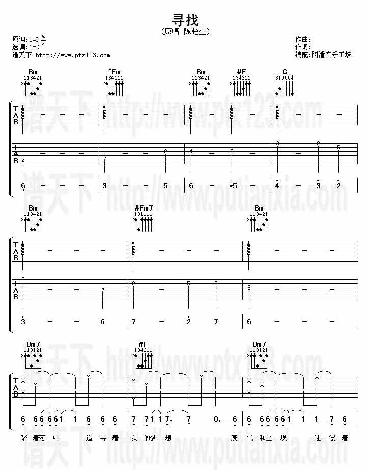 寻找(吉他谱)